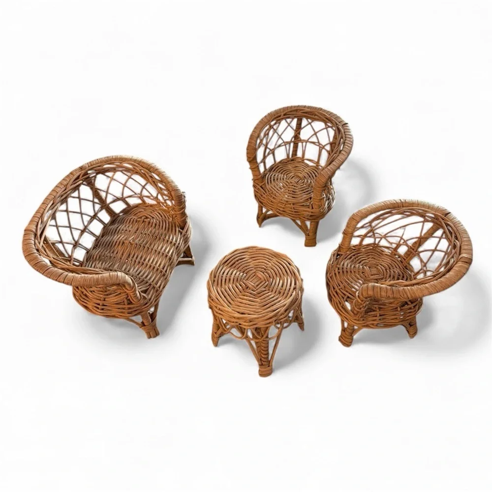 Our Generation Holiday Fireplace, American Girl S'mores Set & Wicker Furniture